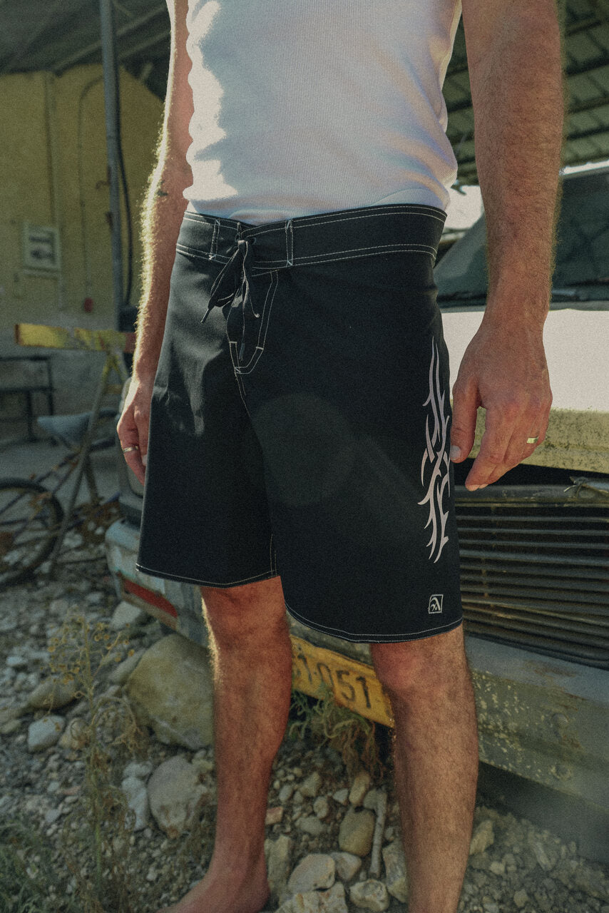 Black Tribal Boardshorts