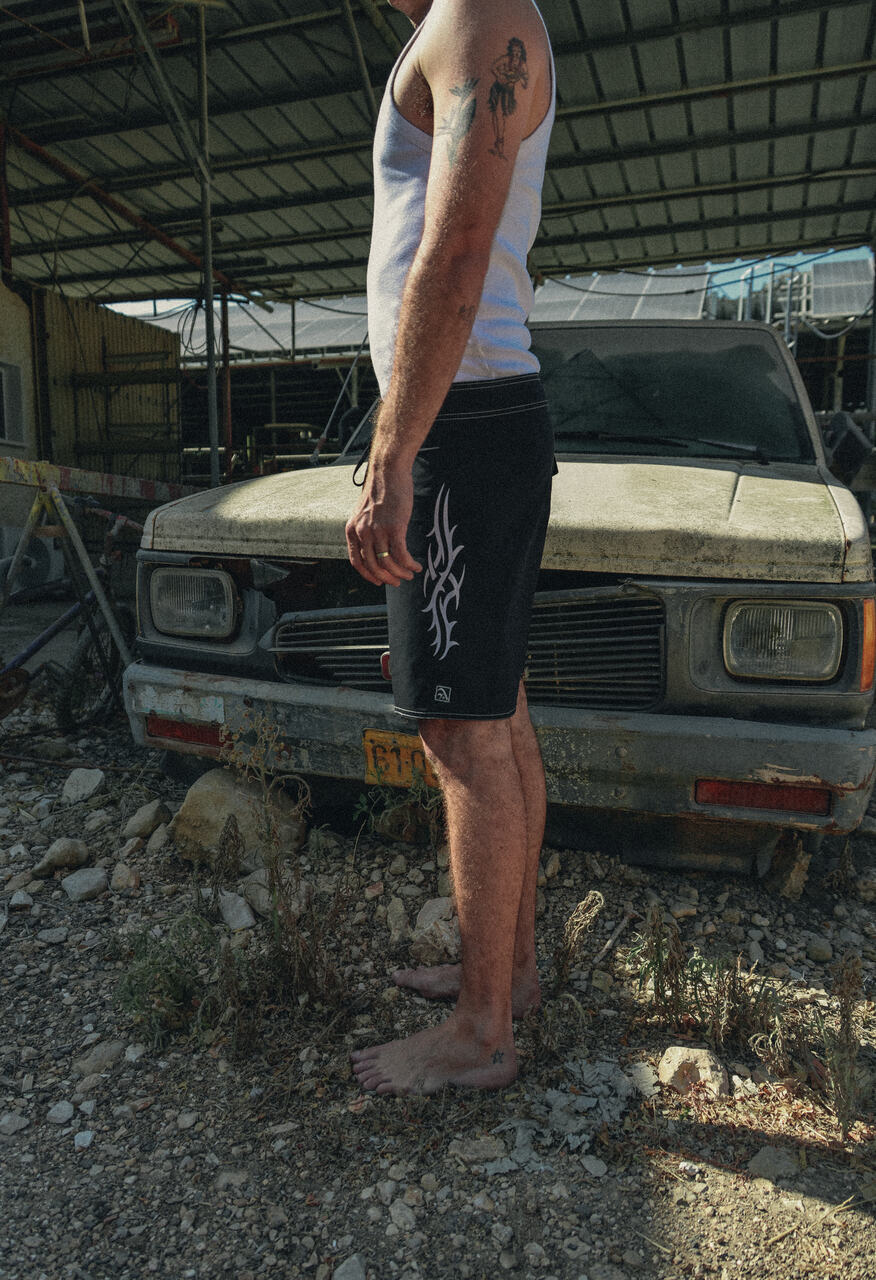 Black Tribal Boardshorts